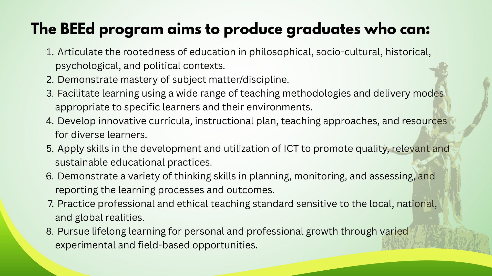 Beed Program Bachelor of Elementary Education